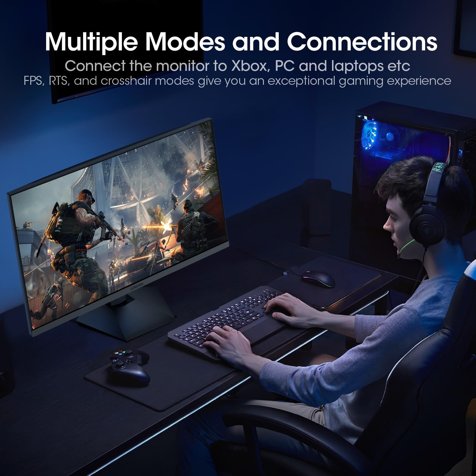 KOORUI 24.5 Inch 180Hz Gaming Monitor, FHD 1080P, MPRT 1ms, VA